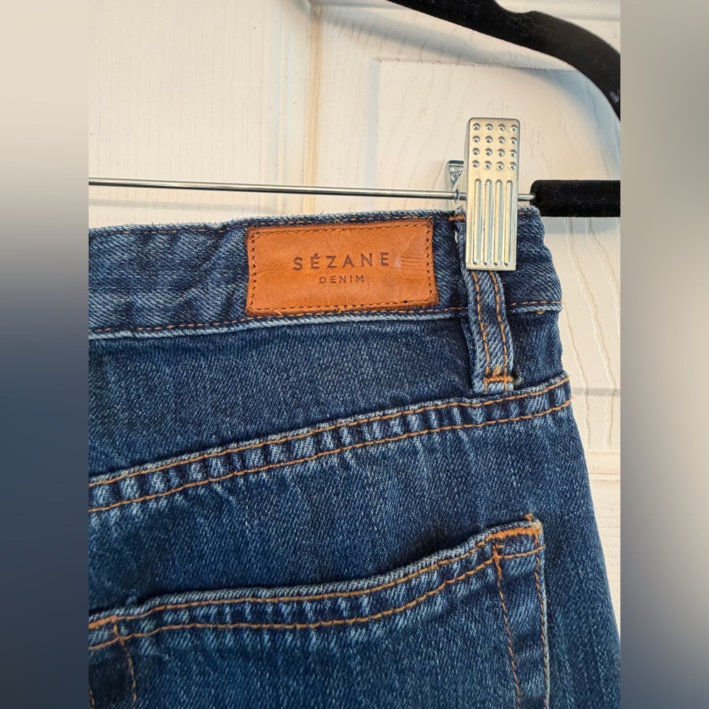 Sezane Cropped Straight-Leg Jeans - Picture 4 of 6